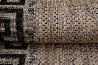Vloerkleed Melissa Bruin Zwart Zigzag Indoor Outdoor