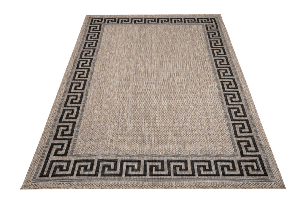 Vloerkleed Melissa Bruin Zwart Zigzag Indoor Outdoor