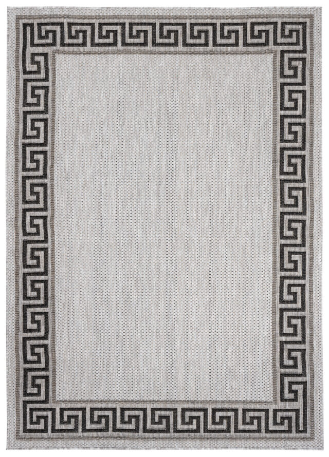 Vloerkleed Melissa Grijs Zwart Zigzag Indoor Outdoor