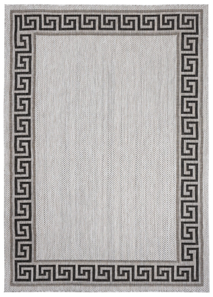 Vloerkleed Melissa Grijs Zwart Zigzag Indoor Outdoor