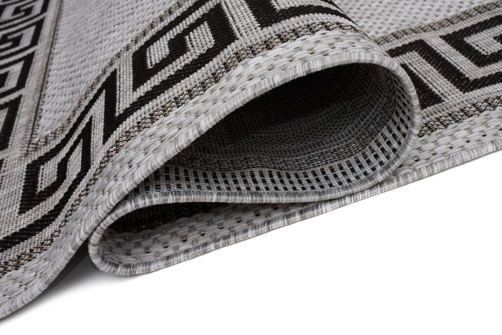 Vloerkleed Melissa Grijs Zwart Zigzag Indoor Outdoor