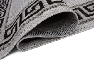 Vloerkleed Melissa Grijs Zwart Zigzag Indoor Outdoor