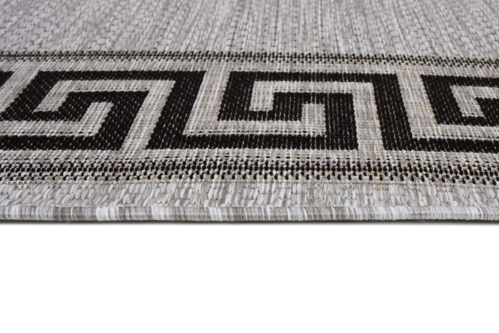 Vloerkleed Melissa Grijs Zwart Zigzag Indoor Outdoor