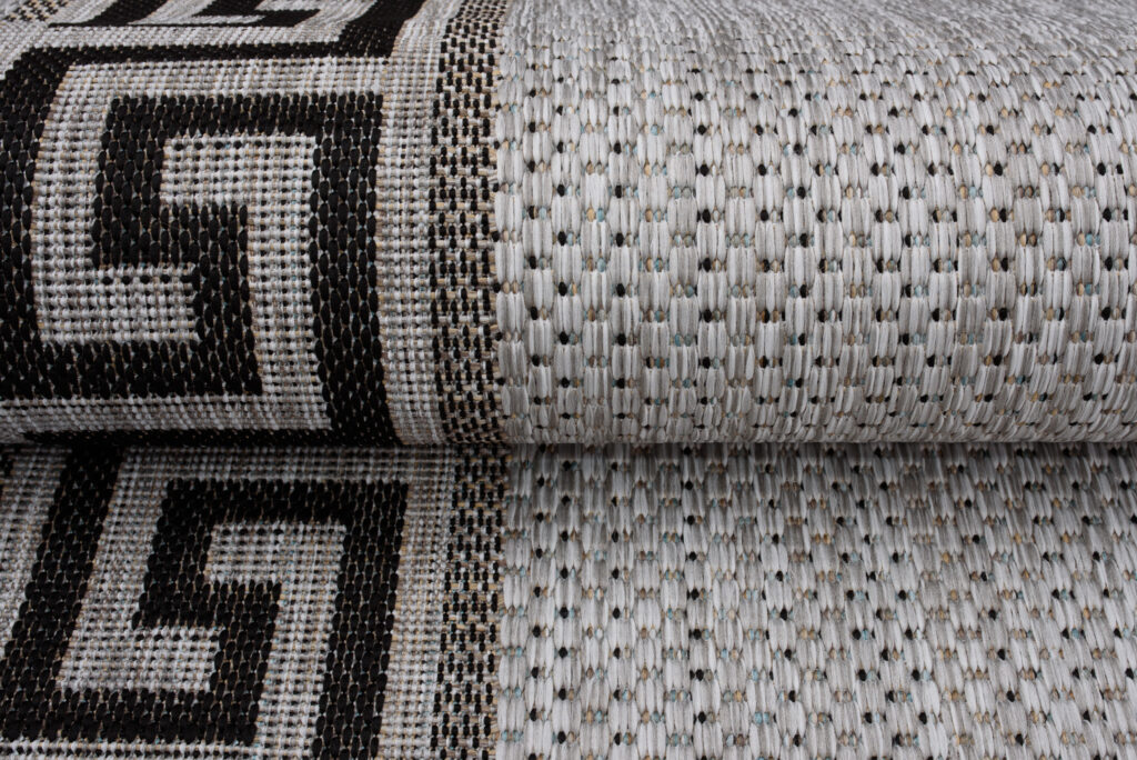 Vloerkleed Melissa Grijs Zwart Zigzag Indoor Outdoor