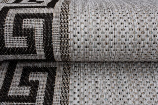 Vloerkleed Melissa Grijs Zwart Zigzag Indoor Outdoor