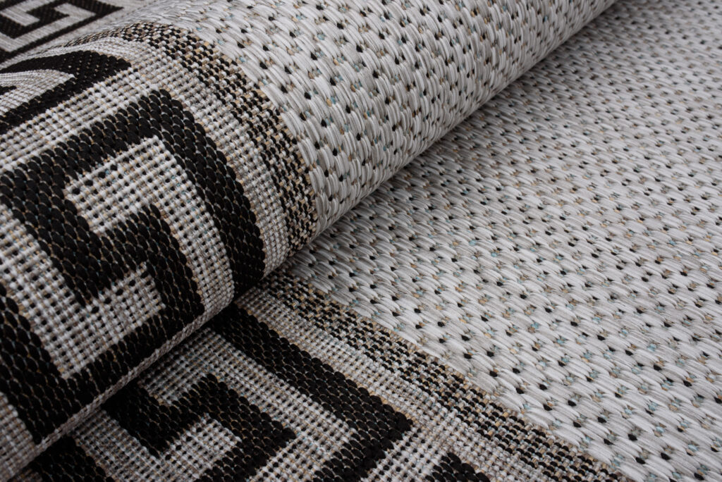Vloerkleed Melissa Grijs Zwart Zigzag Indoor Outdoor