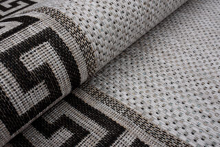 Vloerkleed Melissa Grijs Zwart Zigzag Indoor Outdoor