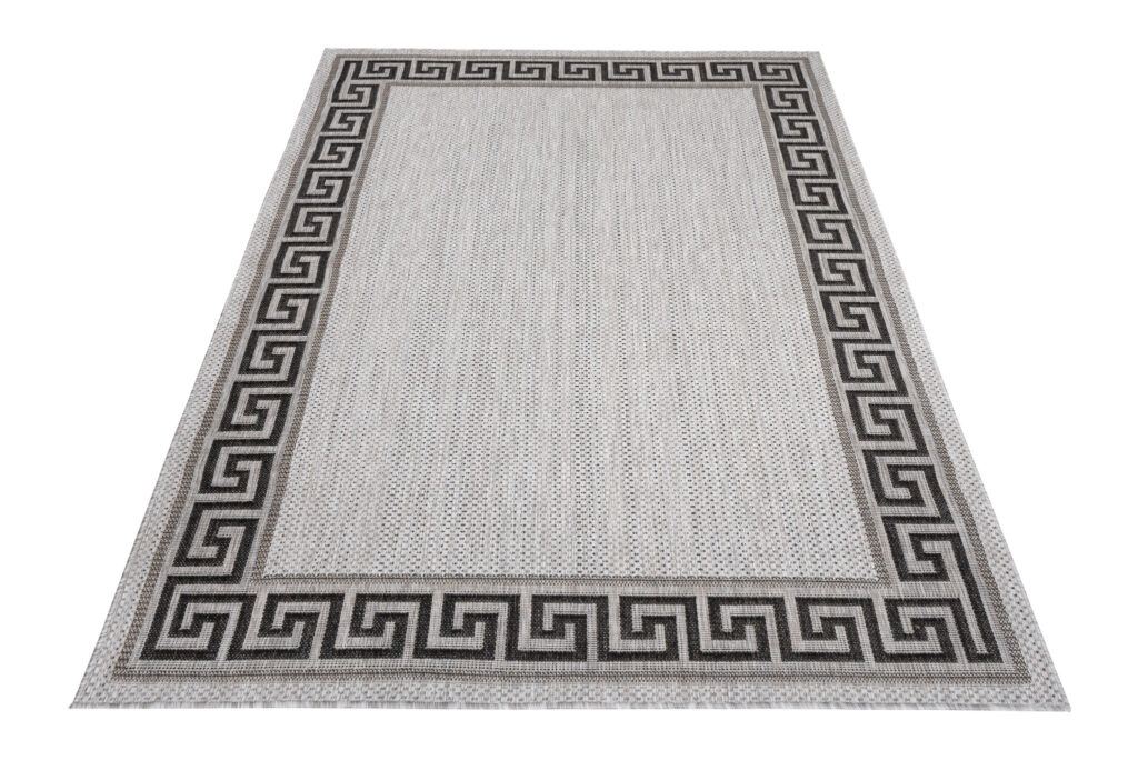 Vloerkleed Melissa Grijs Zwart Zigzag Indoor Outdoor