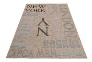 Vloerkleed Melissa Bruin Zwart Straten Indoor Outdoor