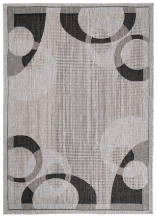 Vloerkleed Melissa Grijs Zwart Geometrisch Indoor Outdoor