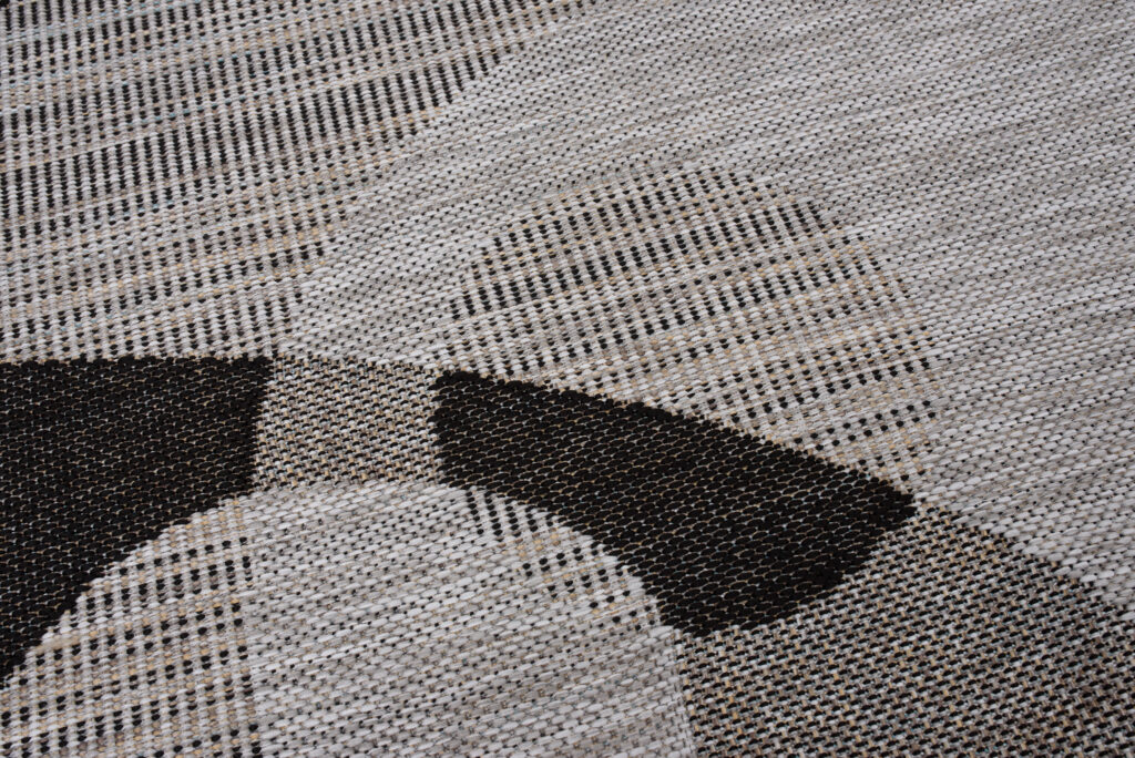 Vloerkleed Melissa Grijs Zwart Geometrisch Indoor Outdoor
