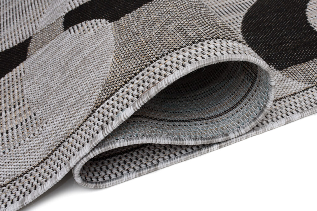 Vloerkleed Melissa Grijs Zwart Geometrisch Indoor Outdoor