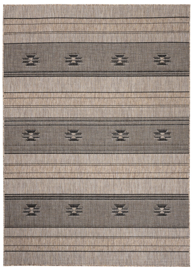 Vloerkleed Melissa Bruin Zwart Ethno Indoor Outdoor