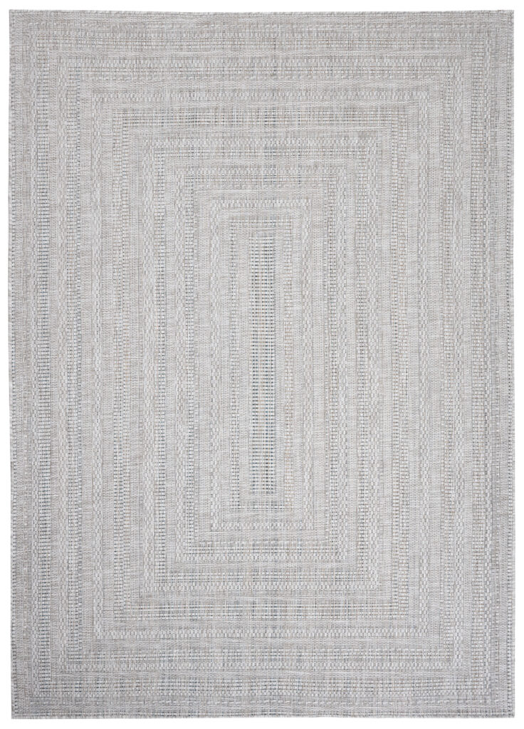 Vloerkleed Melissa Grijs Melange Geometrisch Indoor Outdoor