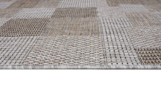 Vloerkleed Melissa Bruin Grijs Vierkanten Indoor Outdoor