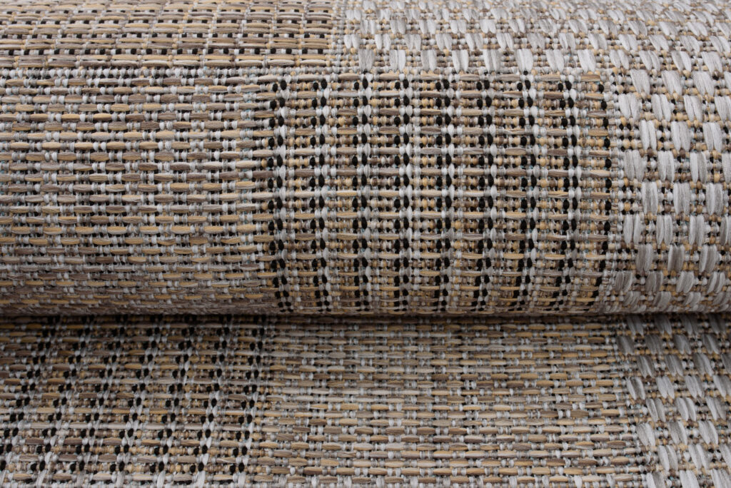 Vloerkleed Melissa Bruin Grijs Vierkanten Indoor Outdoor