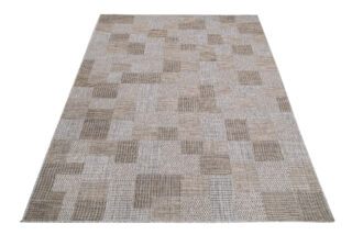 Vloerkleed Melissa Bruin Grijs Vierkanten Indoor Outdoor