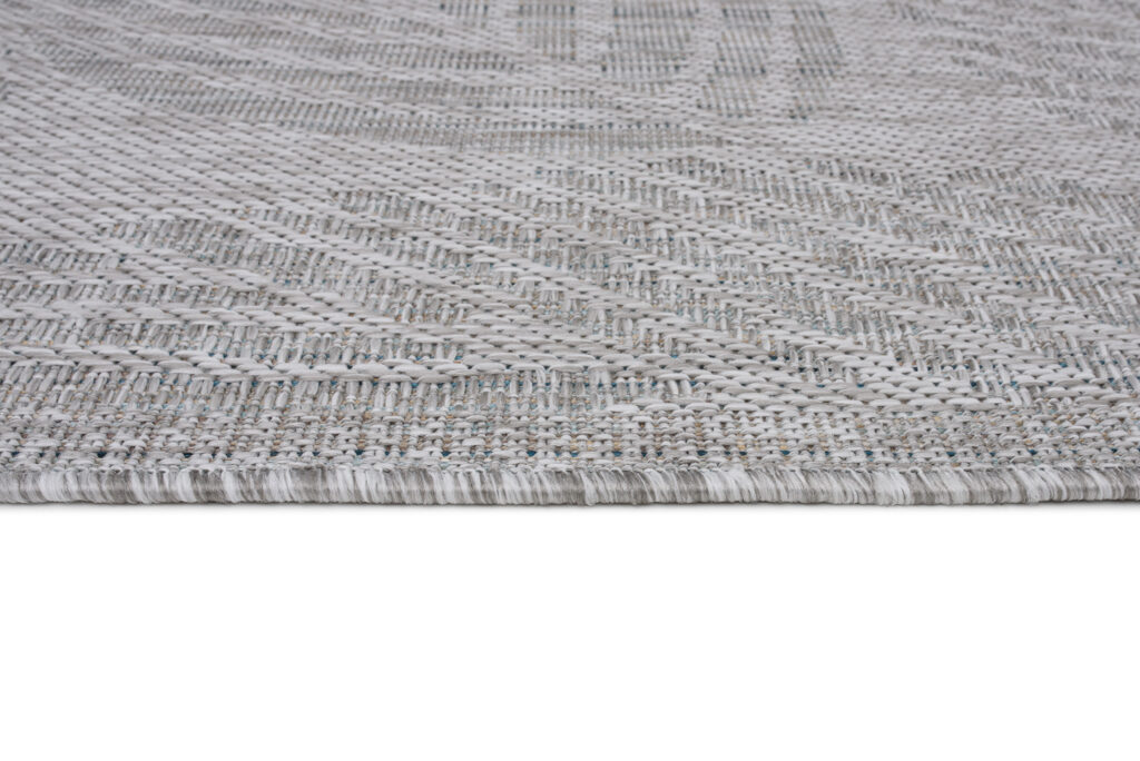 Vloerkleed Melissa Grijs Melange Bladeren Indoor Outdoor