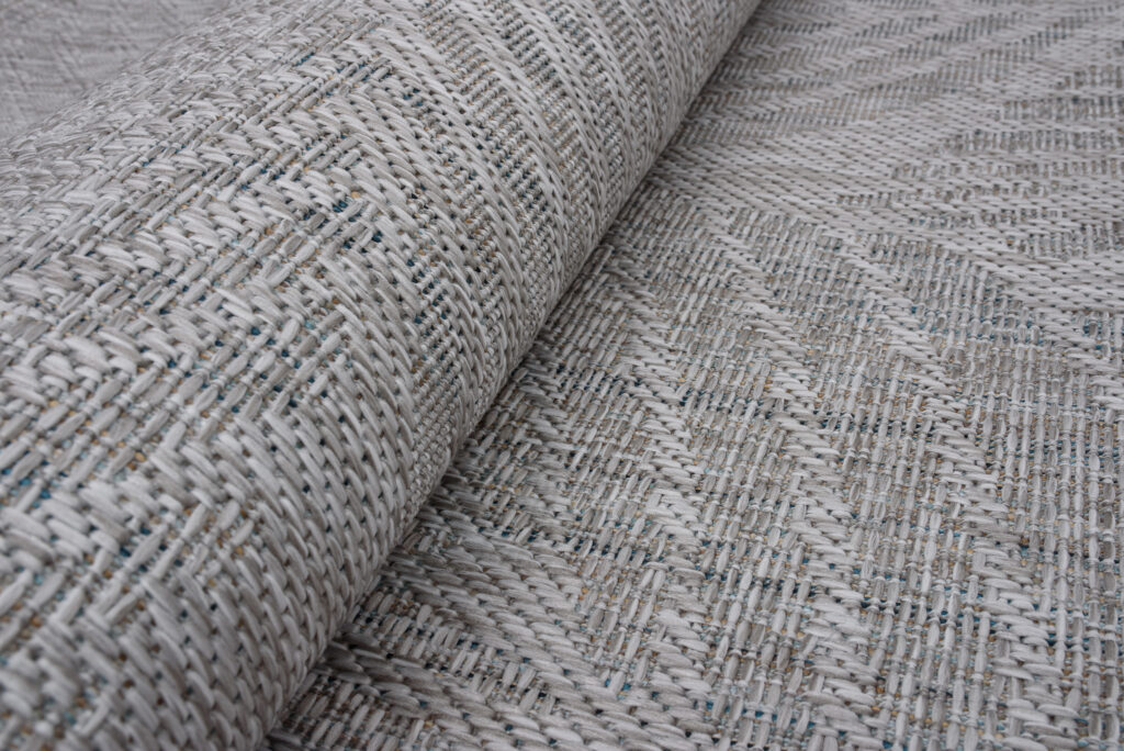 Vloerkleed Melissa Grijs Melange Bladeren Indoor Outdoor