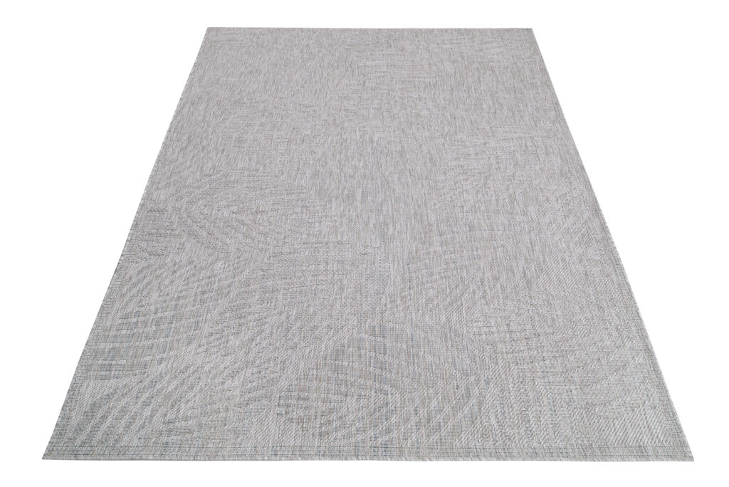 Vloerkleed Melissa Grijs Melange Bladeren Indoor Outdoor