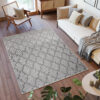 Vloerkleed Capri Grijs Trellis Indoor Outdoor Sisal Modern