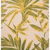 Vloerkleed Buitenkleed Patio Creme Groen Bladeren