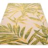 Vloerkleed Buitenkleed Patio Creme Groen Bladeren
