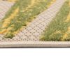 Vloerkleed Buitenkleed Patio Creme Groen Bladeren