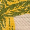 Vloerkleed Buitenkleed Patio Creme Groen Bladeren
