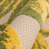 Vloerkleed Buitenkleed Patio Creme Groen Bladeren