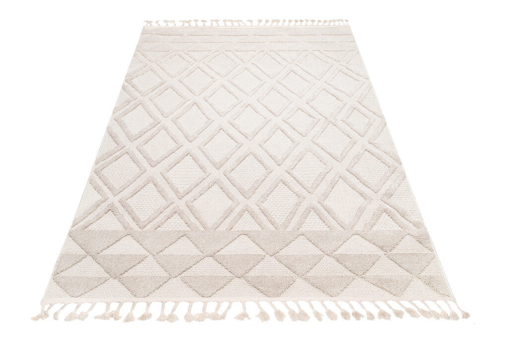 Vloerkleed Timber Indoor Outdoor Beige Ruiten Driehoeken