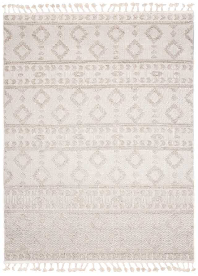Vloerkleed Timber Indoor Outdoor Beige Ethno Kwastjes