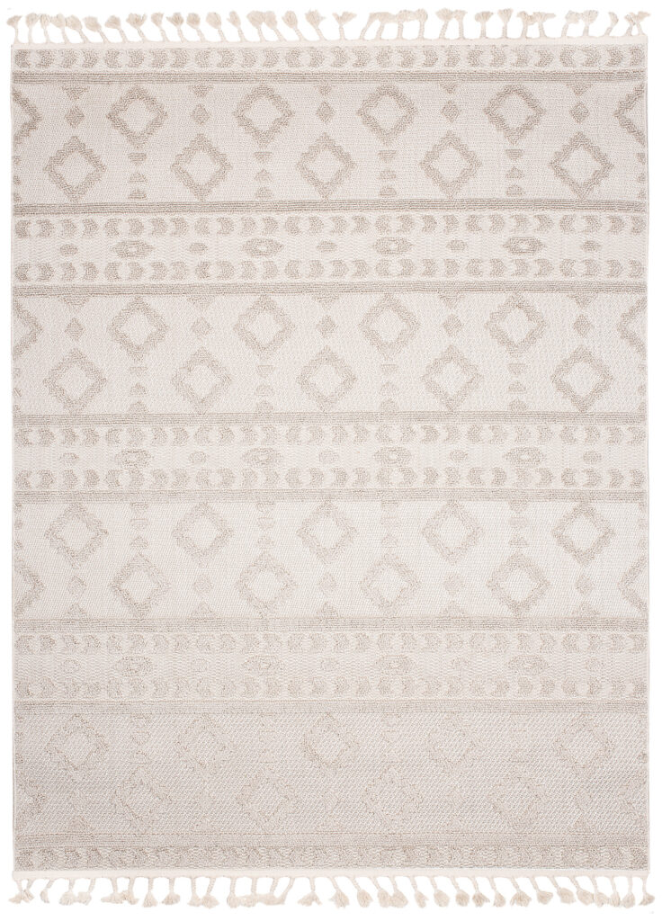 Vloerkleed Timber Indoor Outdoor Beige Ethno Kwastjes