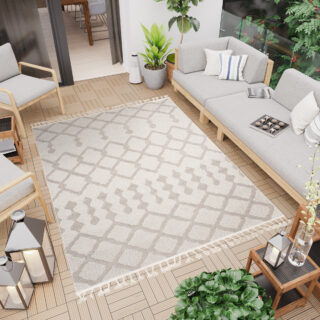 Vloerkleed Timber Indoor Outdoor Beige Geometrisch Ethno