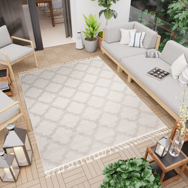 Vloerkleed Timber Indoor Outdoor Beige Marokkaanse Trellis