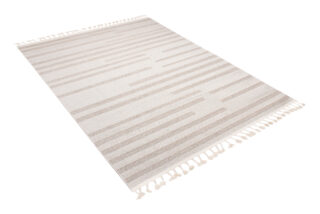 Vloerkleed Timber Indoor Outdoor Beige Gestreept Kwastjes