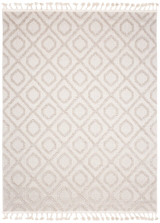 Vloerkleed Timber Indoor Outdoor Beige Geometrisch Kwastjes