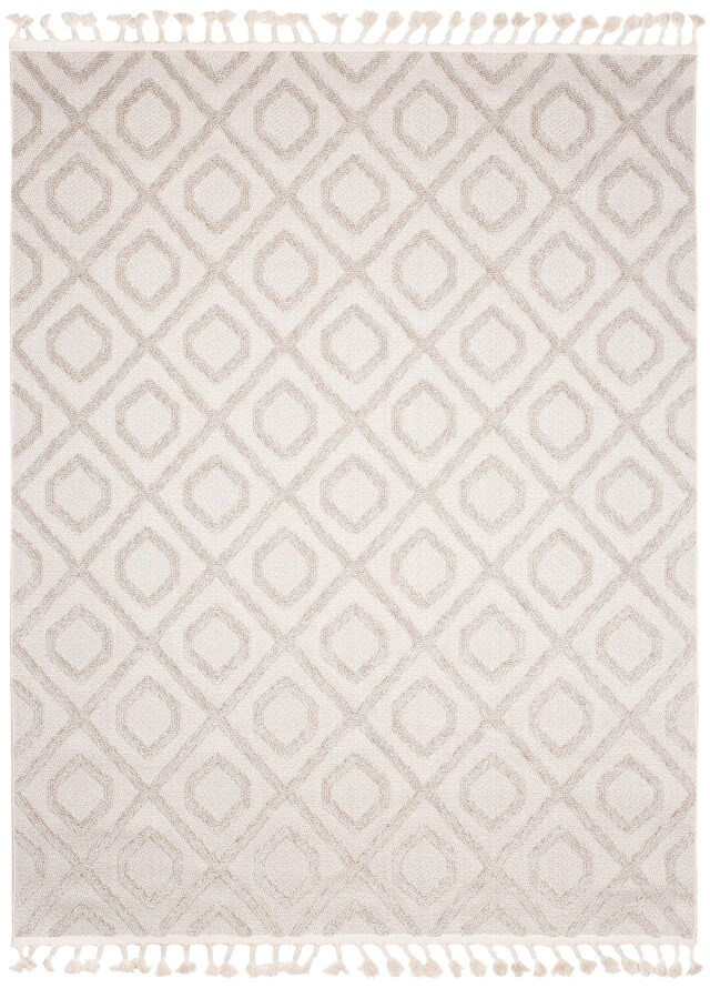 Vloerkleed Timber Indoor Outdoor Beige Geometrisch Kwastjes