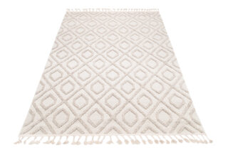 Vloerkleed Timber Indoor Outdoor Beige Geometrisch Kwastjes