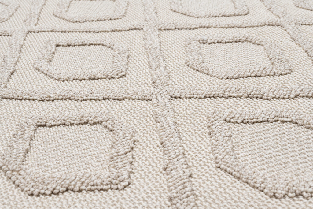 Vloerkleed Timber Indoor Outdoor Beige Geometrisch Kwastjes