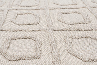 Vloerkleed Timber Indoor Outdoor Beige Geometrisch Kwastjes
