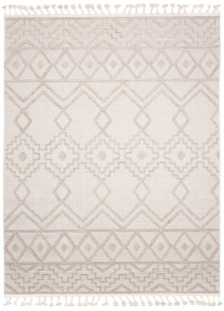 Vloerkleed Timber Indoor Outdoor Beige Marokkaans Kwastjes