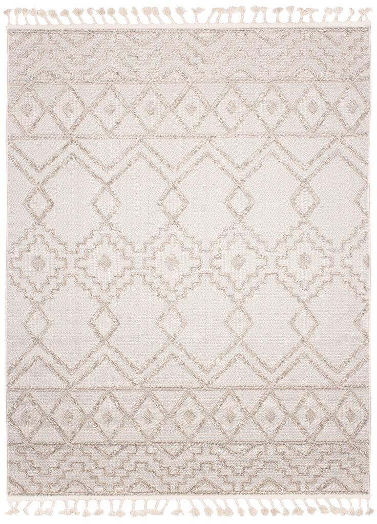 Vloerkleed Timber Indoor Outdoor Beige Marokkaans Kwastjes