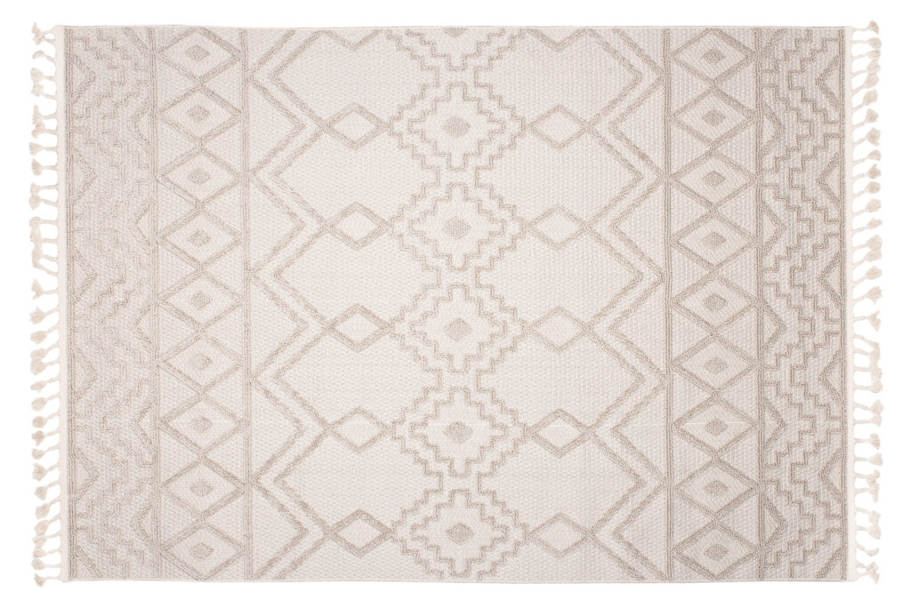 Vloerkleed Timber Indoor Outdoor Beige Marokkaans Kwastjes
