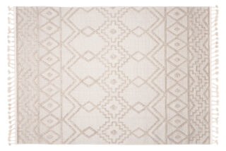 Vloerkleed Timber Indoor Outdoor Beige Marokkaans Kwastjes