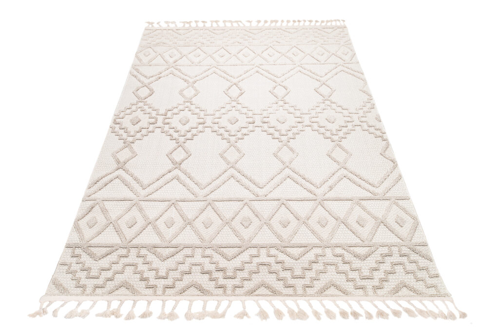Vloerkleed Timber Indoor Outdoor Beige Marokkaans Kwastjes