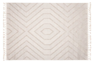 Vloerkleed Timber Indoor Outdoor Beige Zigzag Kwastjes