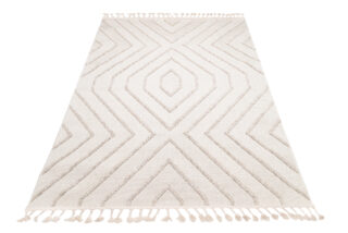 Vloerkleed Timber Indoor Outdoor Beige Zigzag Kwastjes