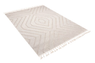 Vloerkleed Timber Indoor Outdoor Beige Zigzag Kwastjes