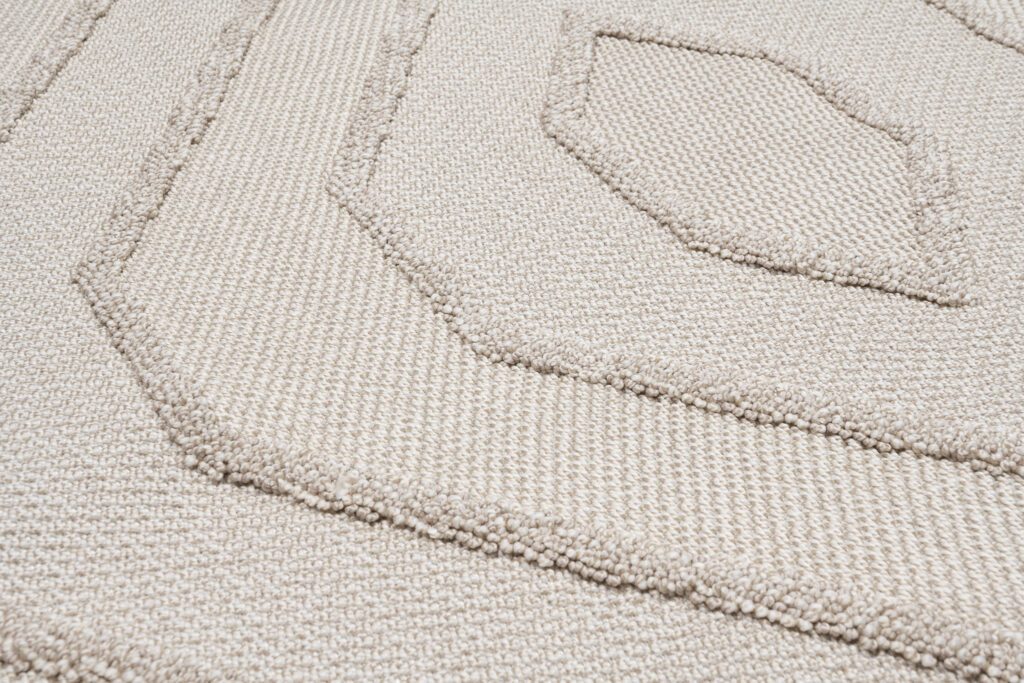 Vloerkleed Timber Indoor Outdoor Beige Zigzag Kwastjes